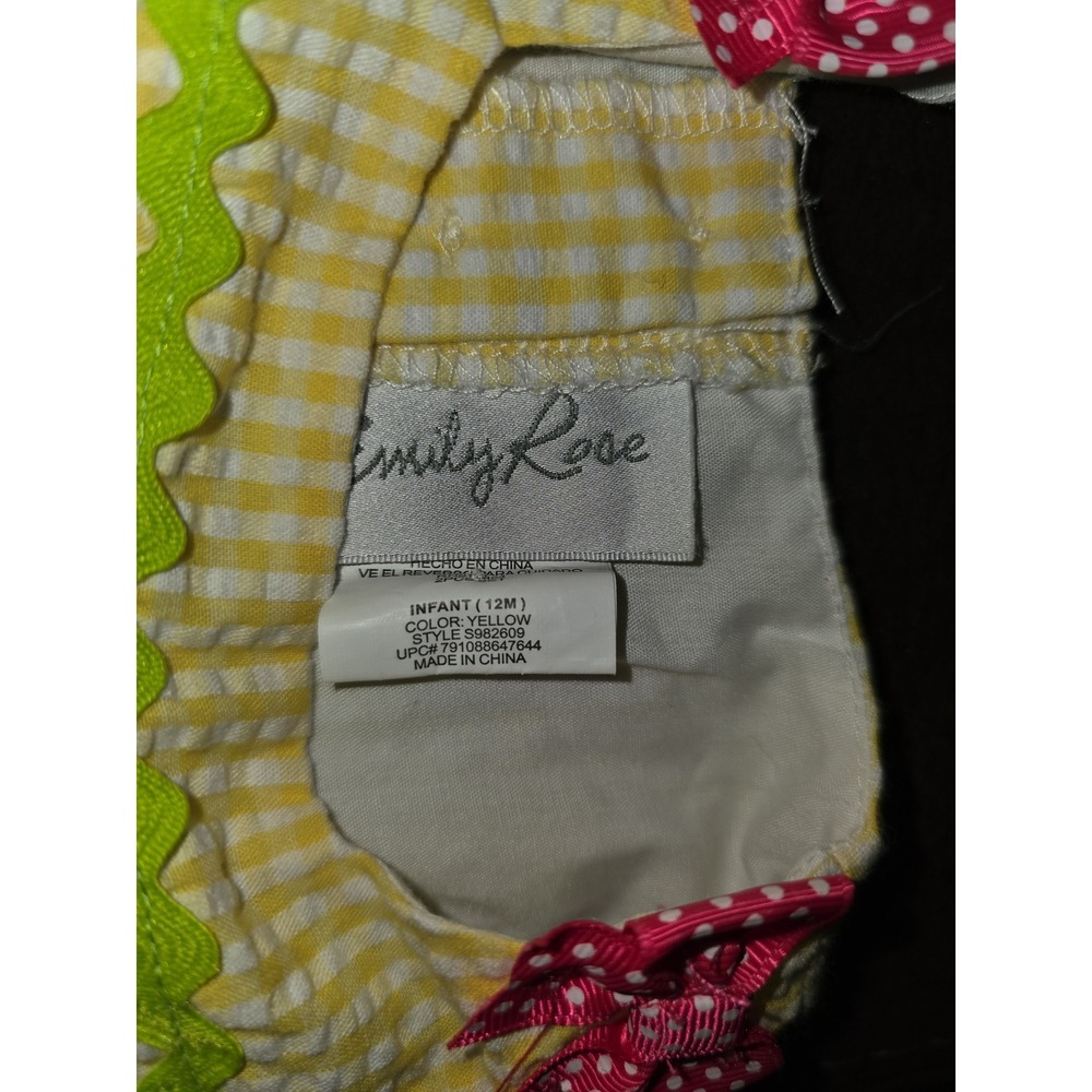 Emily rose yellow flamingo summer dress size 12 months - Picture 4 of 4